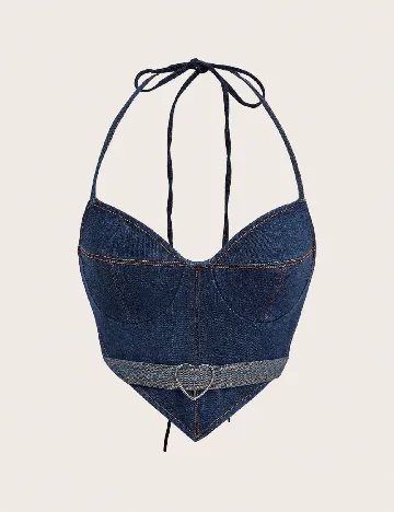 Top SHEIN, bleumarin Albastru
