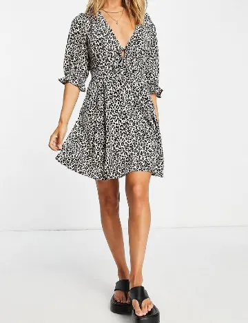 Rochie scurta ASOS, animal print Animal print