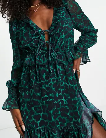 Rochie medie Miss Selfridge, verde