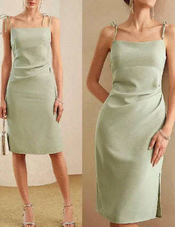 Rochie medie MOTF, verde Verde