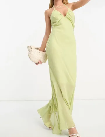 Rochie lunga ASOS, verde Verde