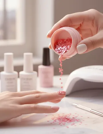 Accesoriu pentru unghii Le Mini Macaron, roz Roz