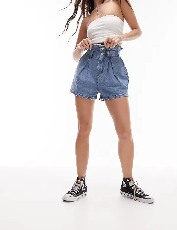 Pantaloni scurti Top Shop, albastru