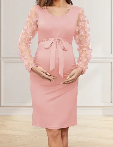 Rochie scurta SHEIN Maternity, roz Roz