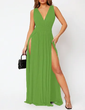Rochie lunga SHEIN, verde Verde