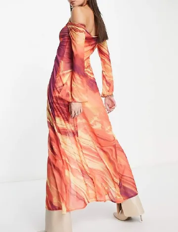 Rochie lunga Annorlunda, mix culori Mix culori