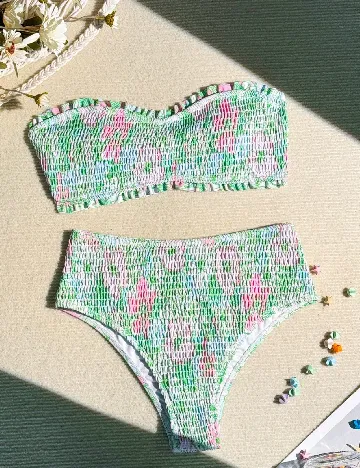 Costum de baie SHEIN, floral print Floral print