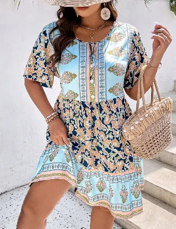 Rochie scurta SHEIN CURVE, mix culori