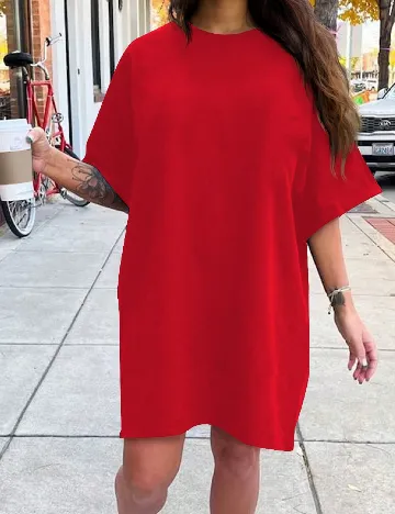 Rochie scurta SHEIN CURVE, rosu