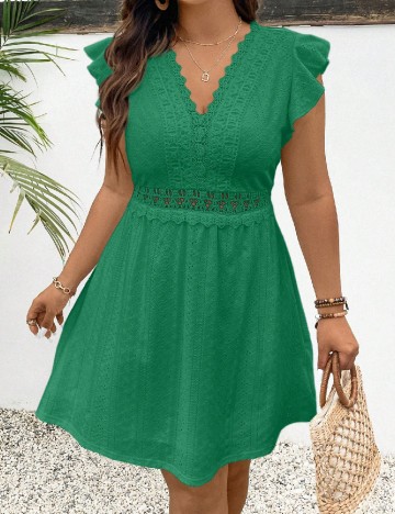 Rochie scurta SHEIN CURVE, verde