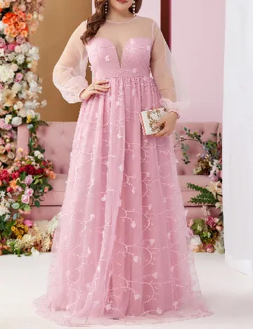 Rochie lunga SHEIN CURVE, roz Roz