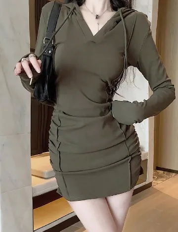 Rochie scurta SHEIN, verde Verde