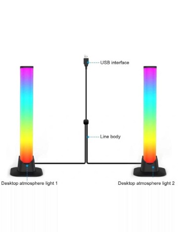Set bara LED 2 bucati Eurodomest, mix culori