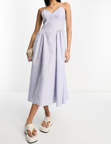 Rochie medie ASOS, albastru
