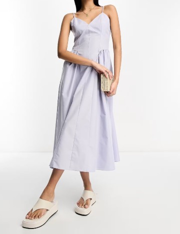 Rochie medie ASOS, albastru