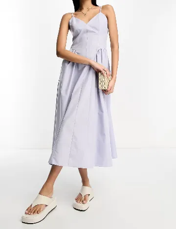 Rochie medie ASOS, albastru Albastru