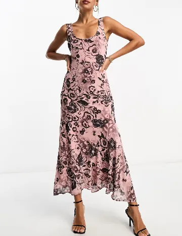 Rochie medie ASOS, roz Roz