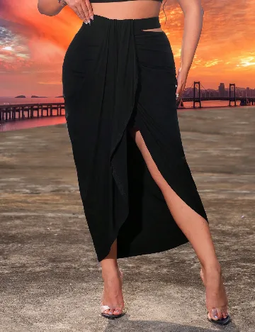 Fusta SHEIN CURVE, negru Negru