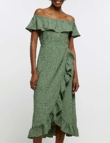 Rochie medie River Island, verde Verde