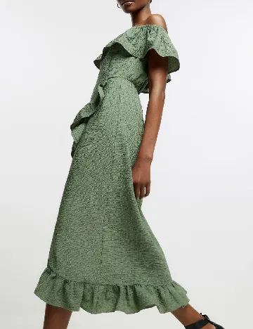 Rochie medie River Island, verde Verde
