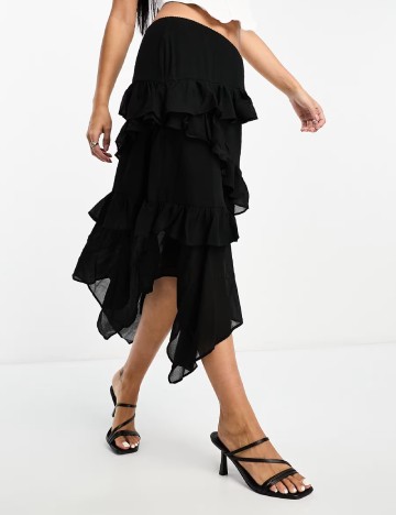 Fusta Glamorous, negru