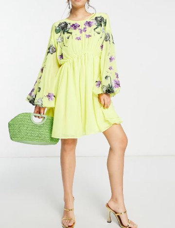 Rochie scurta ASOS, galben