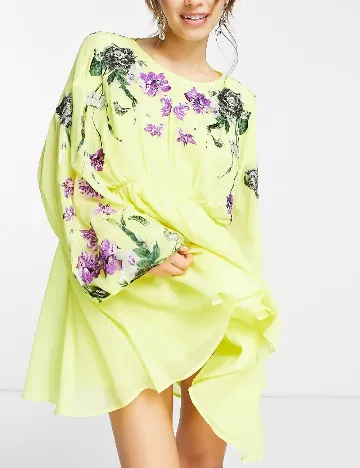 Rochie scurta ASOS, galben Galben