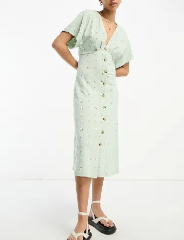 Rochie medie ASOS, verde