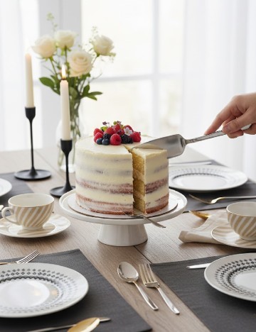 Set de servire pentru tort Zd Trading, argintiu