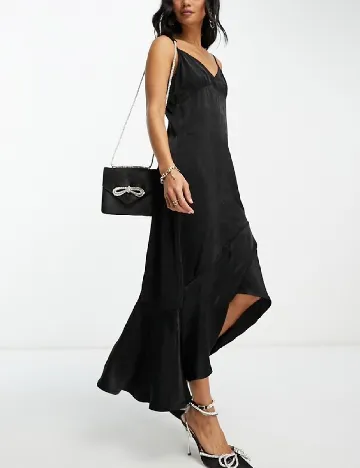 Rochie lunga Vila, negru Negru