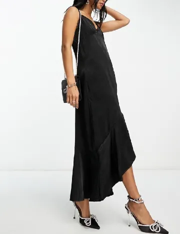 Rochie lunga Vila, negru Negru