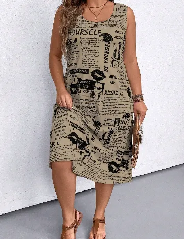 Rochie medie SHEIN CURVE, maro Maro