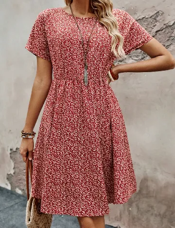 Rochie scurta Emery Rose, rosu