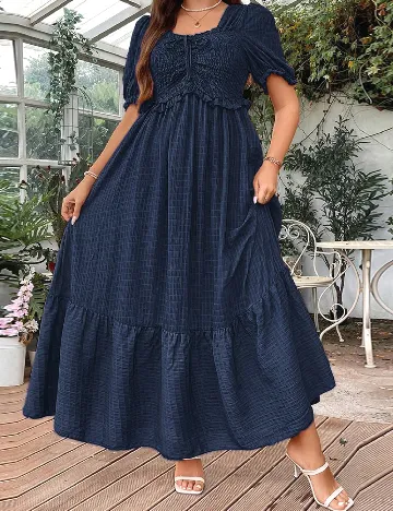 Rochie lunga SHEIN CURVE, bleumarin Albastru