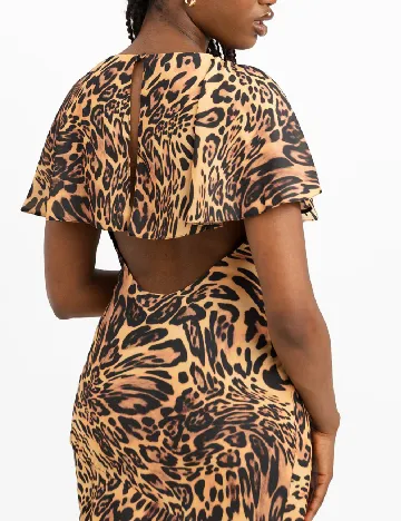 Rochie medie ASOS, animal print Animal print