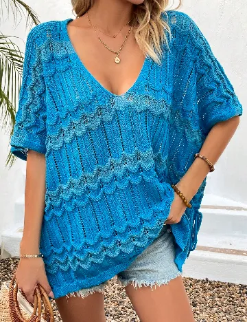 Bluza SHEIN, albastru Albastru