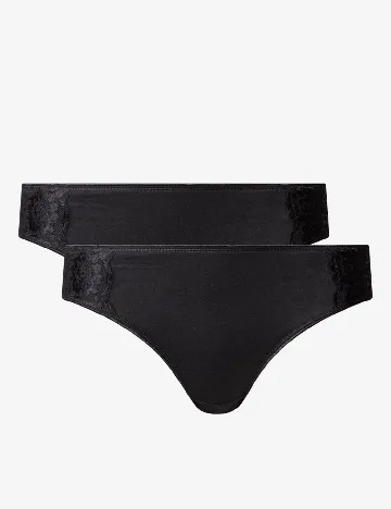 Set chiloti 2 perechi Dolce Bella, negru Negru