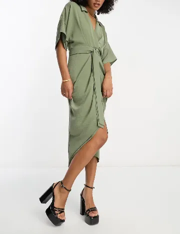 Rochie medie ASOS, verde Verde
