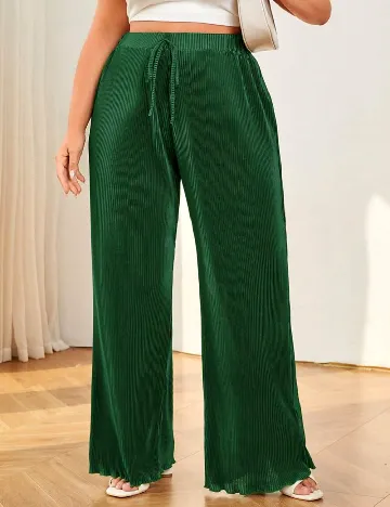 Pantaloni SHEIN CURVE, verde Verde