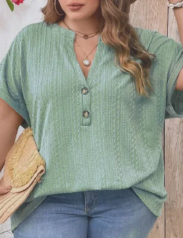 Tricou SHEIN CURVE, verde Verde