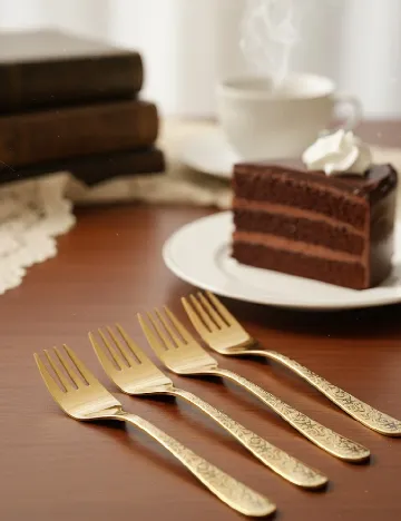 Set furculite pentru desert 6 bucati Zd Trading, auriu