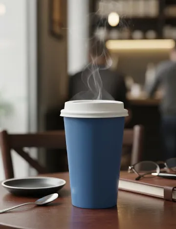 Pahar de plastic, albastru