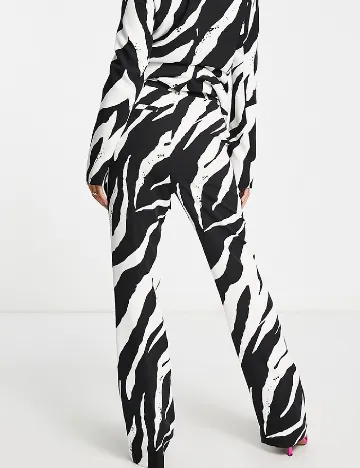 Pantaloni 4TH&Reckless, alb/negru