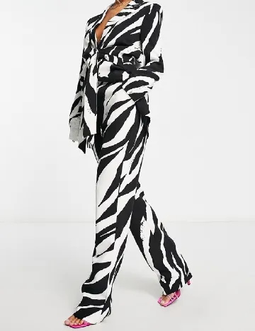 Pantaloni 4TH&Reckless, alb/negru
