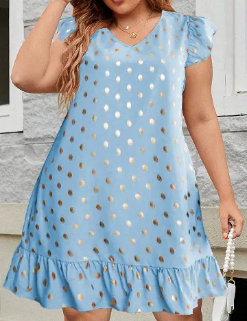 Rochie scurta SHEIN CURVE, albastru Albastru