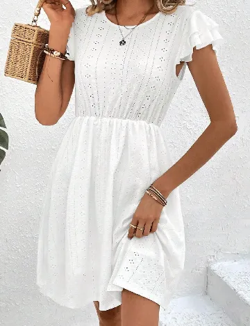 Rochie scurta SHEIN, alb Alb