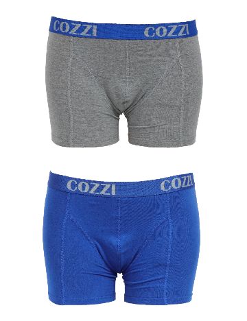 Set Boxeri 2 perechi Cozzi, albastru/gri
