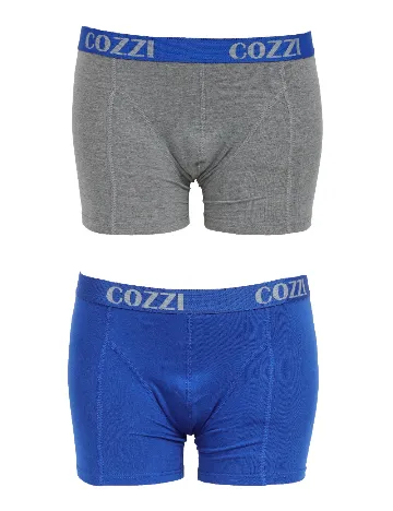 Set Boxeri 2 perechi Cozzi, albastru/gri Mix culori