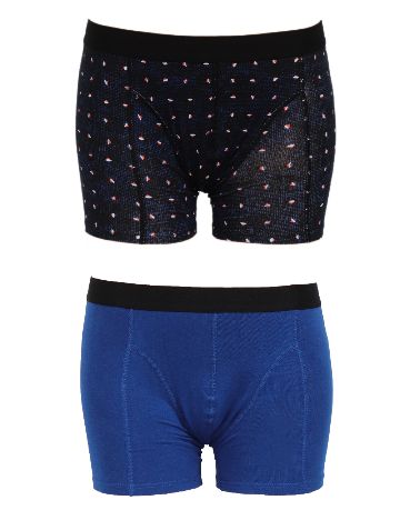 Set Boxeri 2 perechi Cozzi, albastru/negru