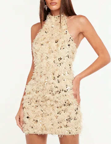 Rochie scurta SHEIN, crem Crem